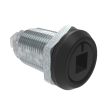 SOUTHCO Quarter-Turn Cam Latch, 8mm Square Recess, Without Cam, Sealed, Zinc Alloy, Powder Coat, Black [E5-6A-085-UU1]