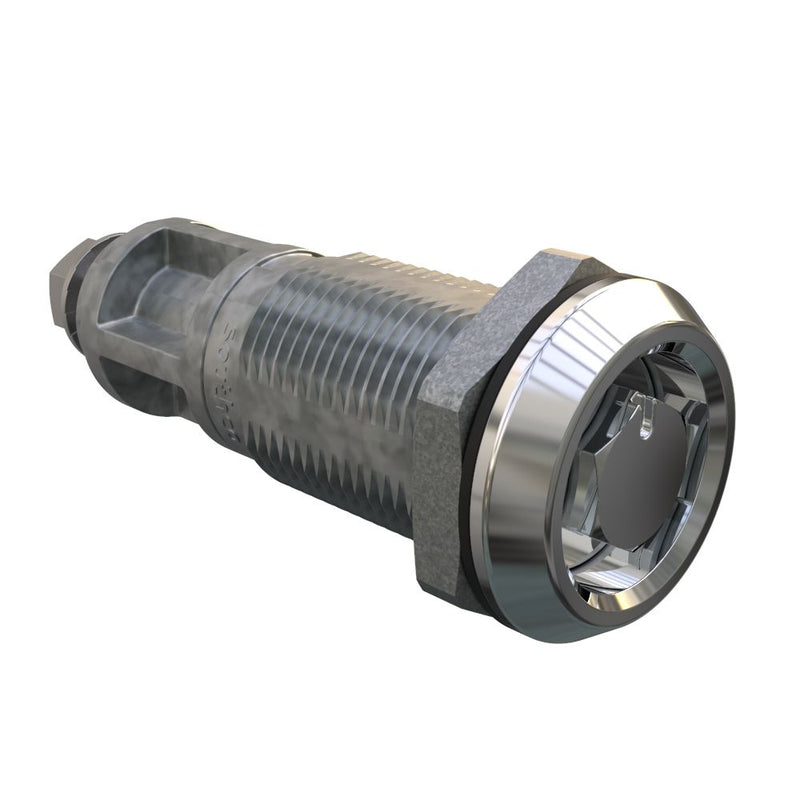 SOUTHCO Quarter-Turn Cam Latch, Bellcore 216, Without Cam, Sealed, Zinc Alloy, Chrome Plated, Bright [E5-6A-132-UU2]