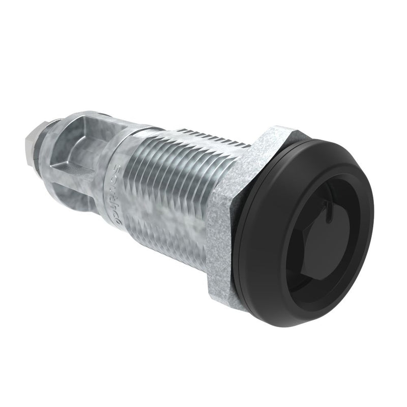 SOUTHCO Quarter-Turn Cam Latch, Bellcore 216, Without Cam, Sealed, Zinc Alloy, Powder Coat, Black [E5-6A-135-UU2]