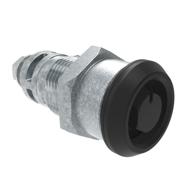SOUTHCO Quarter-Turn Cam Latch, Bellcore 216, Without Cam, Sealed, Zinc Alloy, Powder Coat, Black [E5-6A-135-UU3]