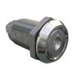 SOUTHCO Quarter-Turn Cam Latch, Recessed Slot, Without Cam, Sealed, Zinc Alloy, Chrome Plated, Bright [E5-6A-212-UU1]