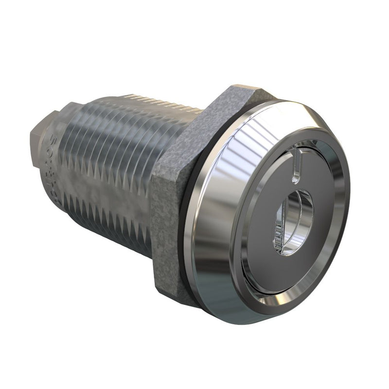 SOUTHCO Quarter-Turn Cam Latch, Recessed Slot, Without Cam, Sealed, Zinc Alloy, Chrome Plated, Bright [E5-6A-212-UU1]
