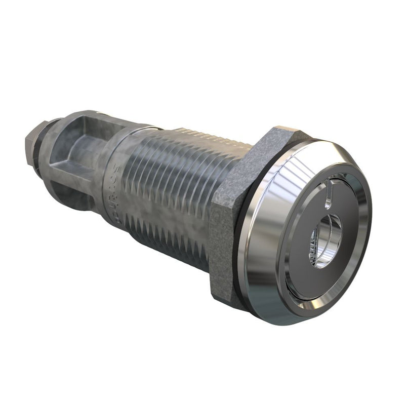 SOUTHCO Quarter-Turn Cam Latch, Recessed Slot, Without Cam, Sealed, Zinc Alloy, Chrome Plated, Bright [E5-6A-212-UU2]