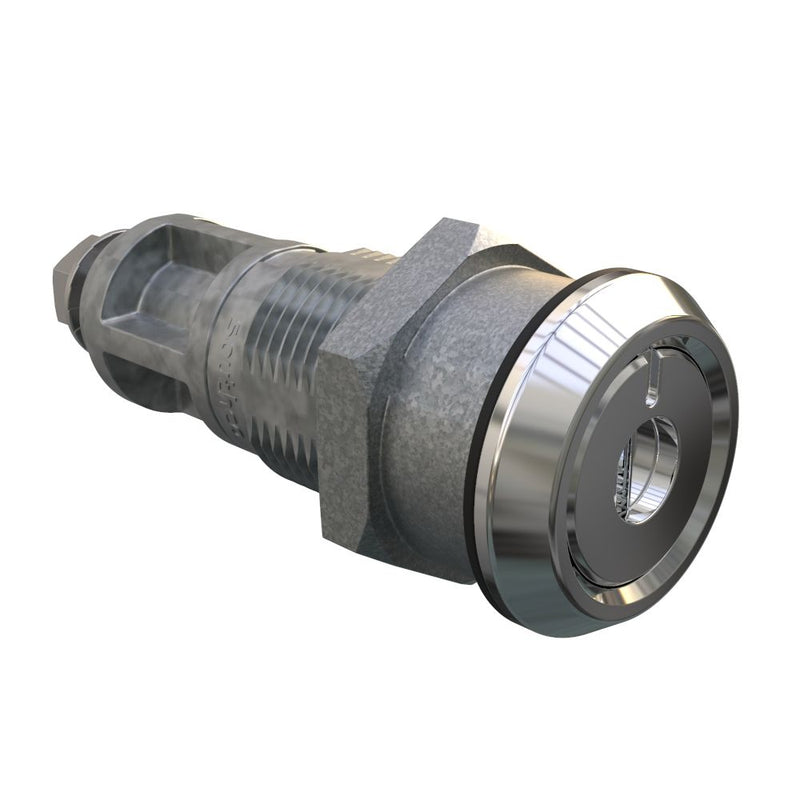 SOUTHCO Quarter-Turn Cam Latch, Recessed Slot, Without Cam, Sealed, Zinc Alloy, Chrome Plated, Bright [E5-6A-212-UU4]