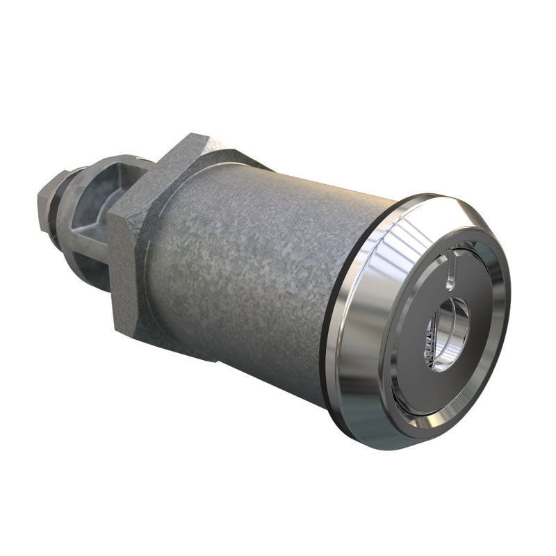 SOUTHCO Quarter-Turn Cam Latch, Recessed Slot, Without Cam, Sealed, Zinc Alloy, Chrome Plated, Bright [E5-6A-212-UU5]