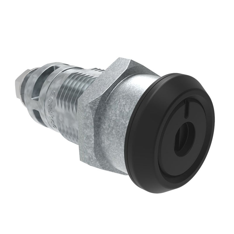 SOUTHCO Quarter-Turn Cam Latch, Recessed Slot, Without Cam, Sealed, Zinc Alloy, Powder Coat, Black [E5-6A-215-UU3]