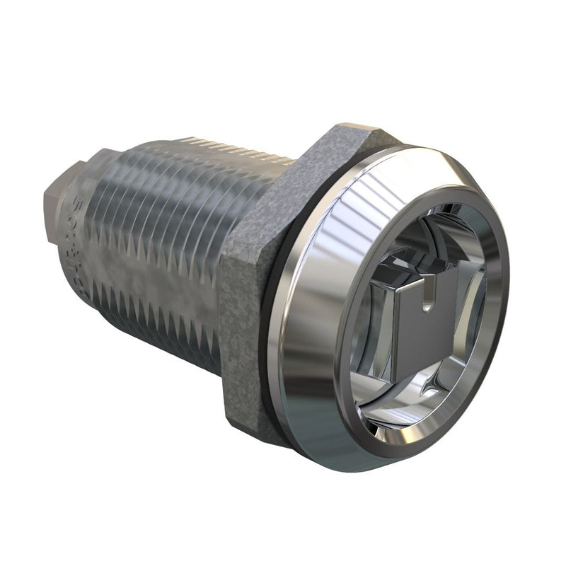 SOUTHCO Quarter-Turn Cam Latch, Railway Standard, Without Cam, Sealed, Zinc Alloy, Chrome Plated, Bright [E5-6A-222-UU1]