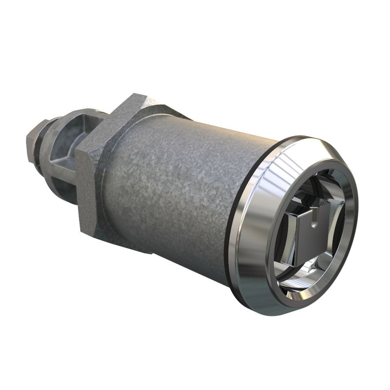 SOUTHCO Quarter-Turn Cam Latch, Railway Standard, Without Cam, Sealed, Zinc Alloy, Chrome Plated, Bright [E5-6A-222-UU5]