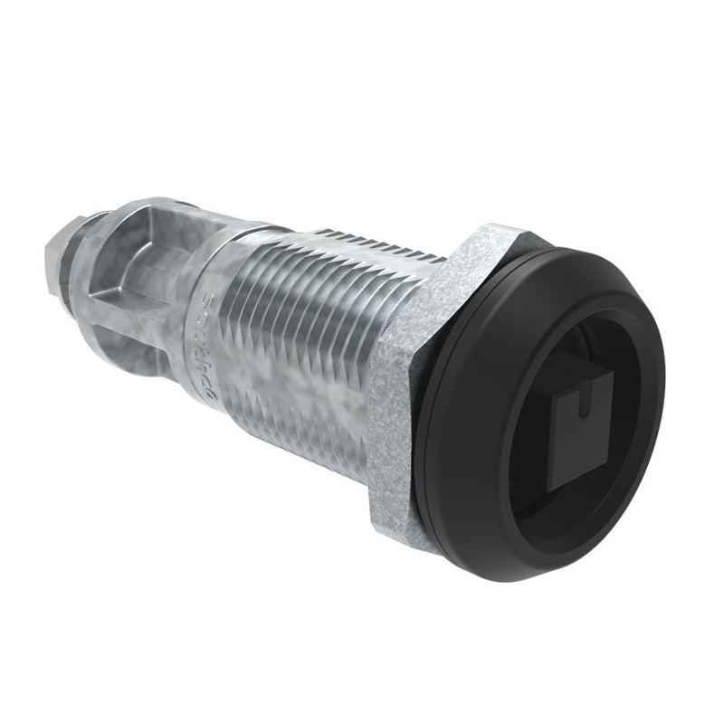 SOUTHCO Quarter-Turn Cam Latch, Railway Standard, Without Cam, Sealed, Zinc Alloy, Powder Coat, Black [E5-6A-225-UU2]