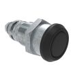 SOUTHCO Quarter-Turn Cam Latch, No Recess, Without Cam, Sealed, Zinc Alloy, Powder Coat, Black [E5-6A-235-UU3]