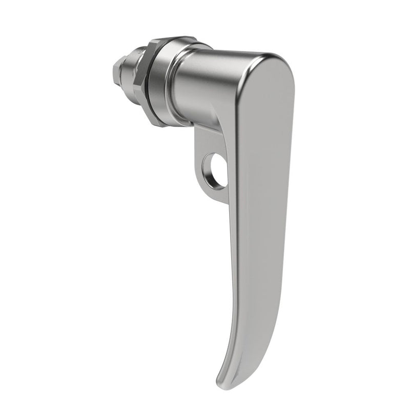 SOUTHCO Quarter-Turn Cam Latch, L-Handle, Pad Locking, Sealed, Zinc Alloy, Chrome Plated, Bright [E5-7-702-UU1]