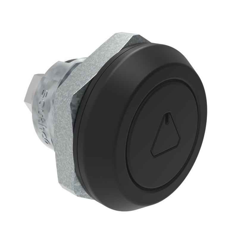 SOUTHCO Quarter-Turn Cam Latch, 7 mm Triangle Shuttered Recess, Zinc Alloy, Powder Coat, Black [E5-8-025-UU1]