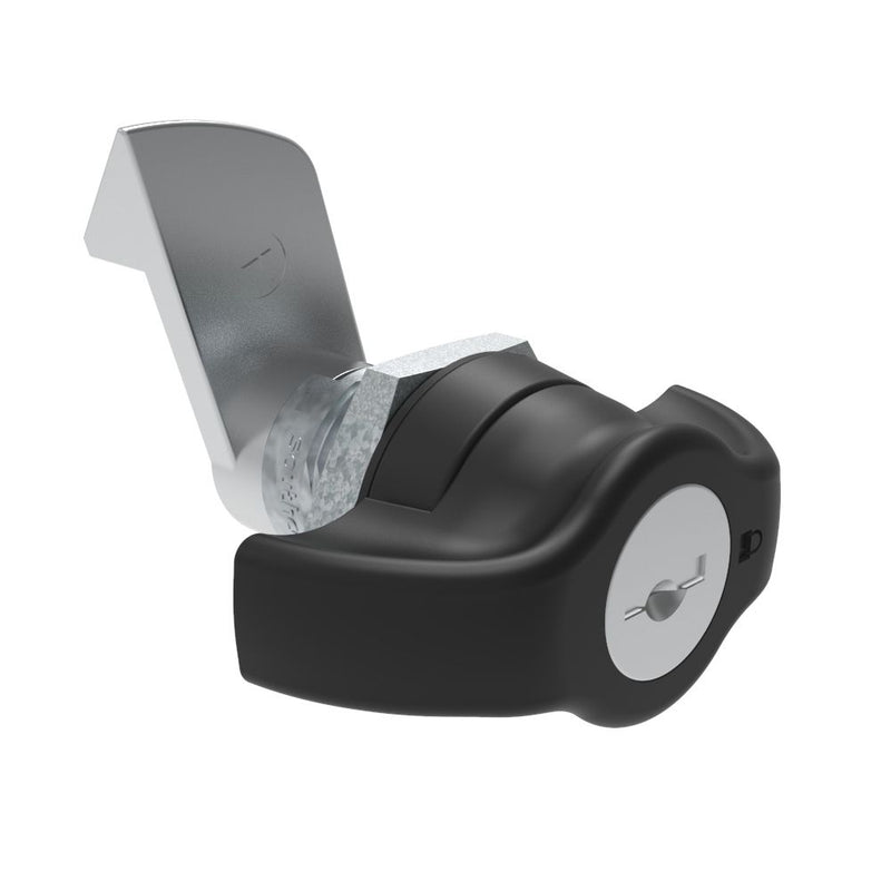 SOUTHCO Quarter-Turn Cam Latch, Key Locking (CH751) Wing, 23mm (.91 in) Grip, Not Sealed, Zinc Alloy, Powder Coat, Black [E5-9-315-510-10]