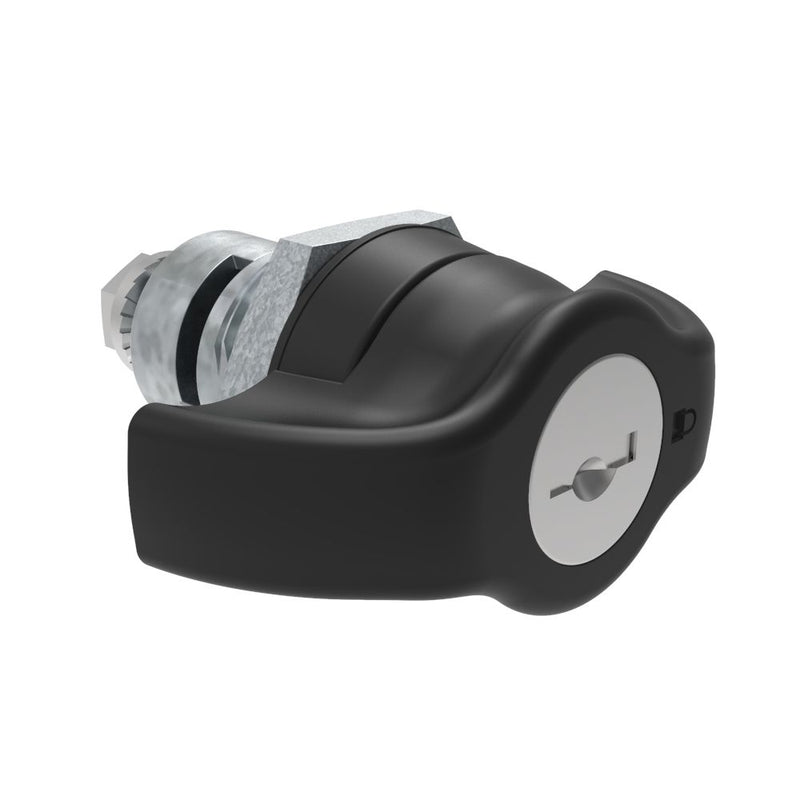 SOUTHCO Quarter-Turn Cam Latch, Key Locking (CH751) Wing, Spring-return Actuator, Not Sealed, Zinc Alloy, Powder Coat, Black [E5-9-315-TR0-10]