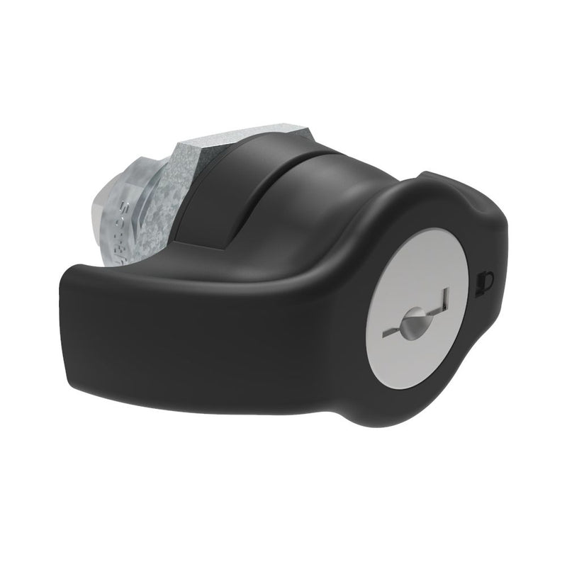 SOUTHCO Quarter-Turn Cam Latch, Key Locking (CH751) Wing, Without Cam, Sealed, Zinc Alloy, Powder Coat, Black [E5-9-315-UU1-13]