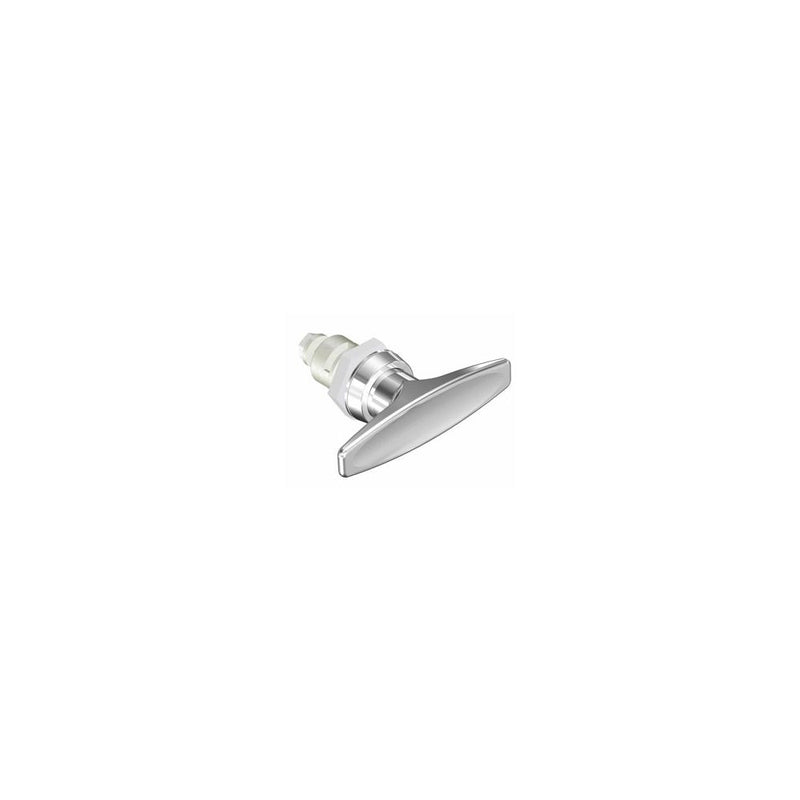 SOUTHCO Quarter-Turn Cam Latch, T-handle, Spring-return Actuator, Not Sealed, Zinc Alloy, Chrome Plated, Bright [E5-9-602-TL0]