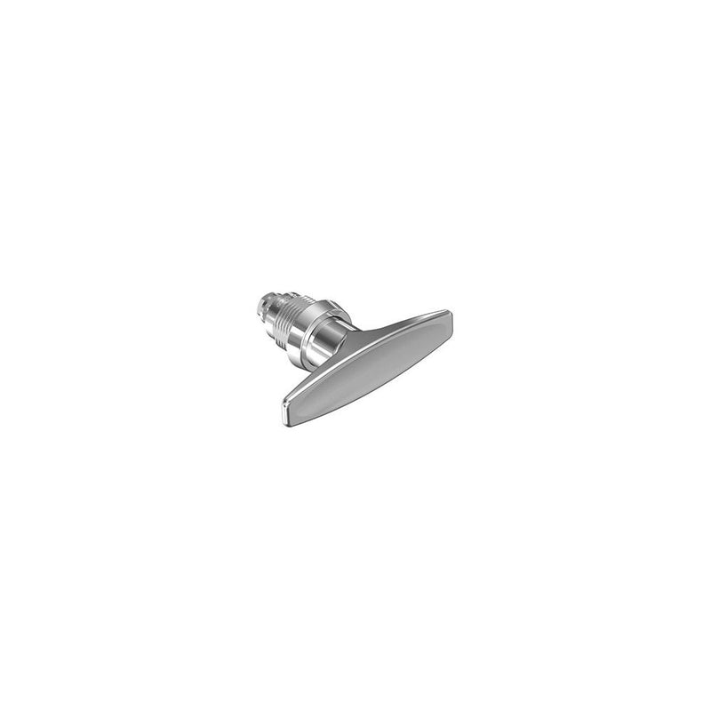 SOUTHCO Quarter-Turn Cam Latch, T-handle, Without Cam, Sealed, Zinc Alloy, Chrome Plated, Bright [E5-9-602-UU1]