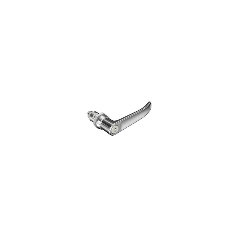SOUTHCO Quarter-Turn Cam Latch, Key Locking (CH751) L-handle, Spring-return Actuator, Not Sealed, Zinc Alloy, Chrome Plated, Bright [E5-9-712-TL0-13]