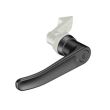 SOUTHCO Quarter-Turn Cam Latch, Key Locking (CH751) L-handle, 23mm (.91 in) Grip, Not Sealed, Zinc Alloy, Powder Coat, Black [E5-9-715-510-10]