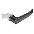 SOUTHCO Quarter-Turn Cam Latch, Key Locking (CH751) L-handle, 23mm (.91 in) Grip, Not Sealed, Zinc Alloy, Powder Coat, Black [E5-9-715-520-10]
