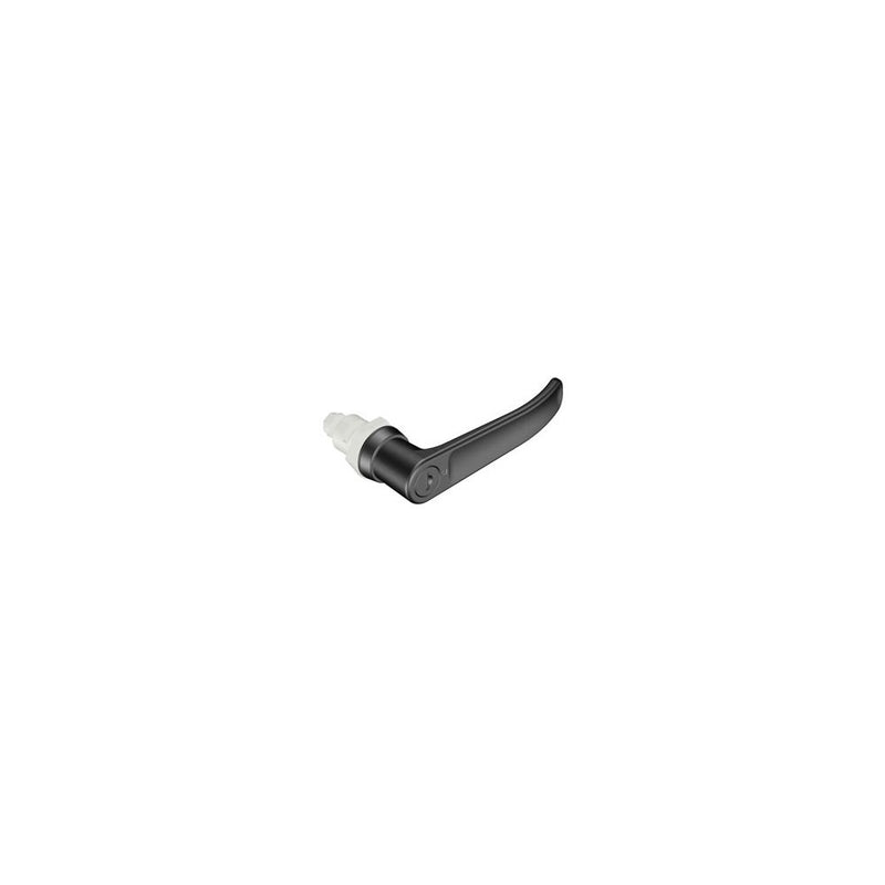 SOUTHCO Quarter-Turn Cam Latch, Key Locking (CH751) L-handle, Spring-return Actuator, Not Sealed, Zinc Alloy, Powder Coat, Black [E5-9-715-TL0-13]
