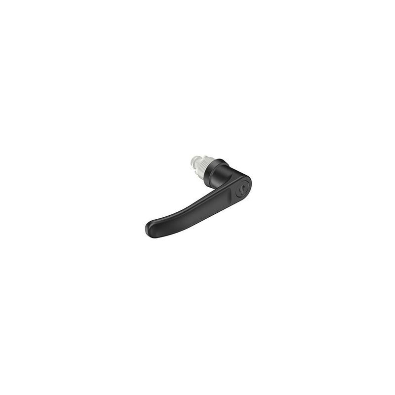 SOUTHCO Quarter-Turn Cam Latch, Key Locking (CH751) L-handle, Without Cam, Sealed, Zinc Alloy, Powder Coat, Black [E5-9-715-UU1-13]