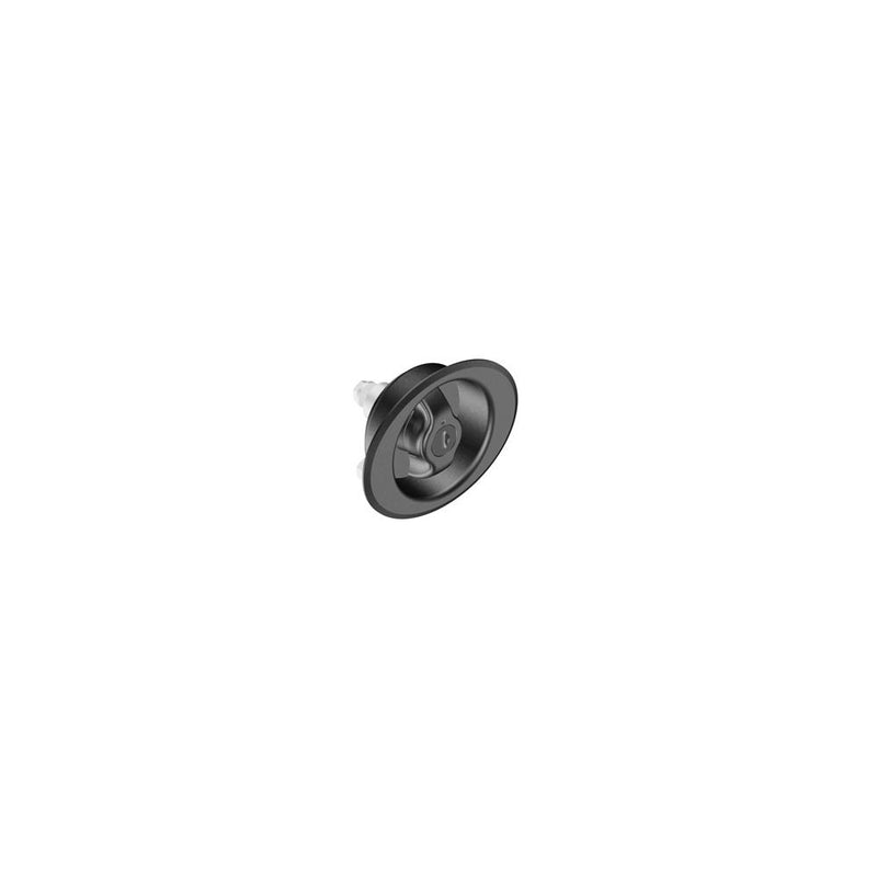SOUTHCO Quarter-Turn Cam Latch, Counter-Clockwise to Latch, Flush Cup Wing Style, Keylocking (CH751), Spring-return Actuator, Not Sealed, Zinc Alloy, Powder Coat, Black [E5-92-315-TL0-10]