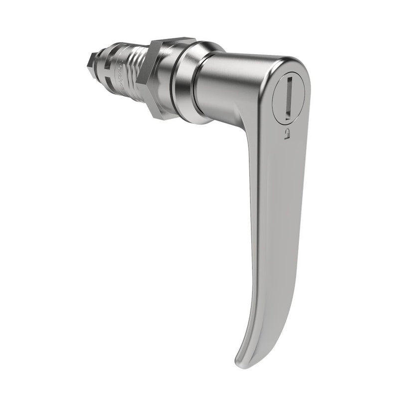 SOUTHCO Quarter-Turn Cam Latch, Slotted Tool Access, L-Handle, Without Cam, Sealed, Zinc Alloy, Chrome Plated, Bright [E5-9A-1002-UU3]