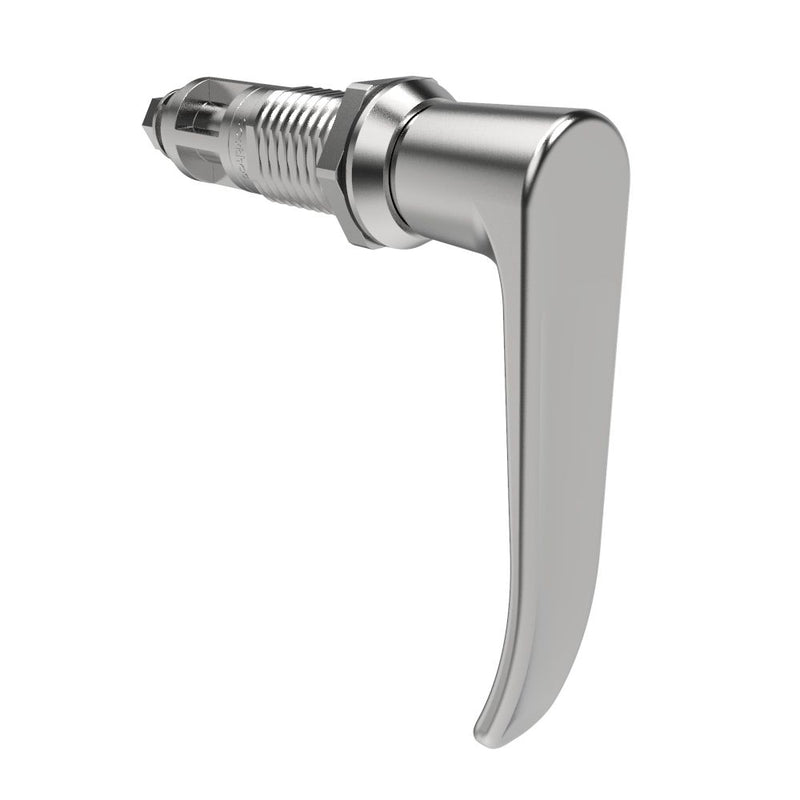 SOUTHCO Quarter-Turn Cam Latch, L-Handle, Without Cam, Sealed, Zinc Alloy, Chrome Plated, Bright [E5-9A-702-UU2]