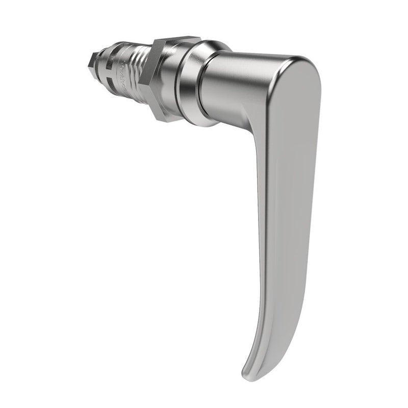 SOUTHCO Quarter-Turn Cam Latch, L-Handle, Without Cam, Sealed, Zinc Alloy, Chrome Plated, Bright [E5-9A-702-UU3]