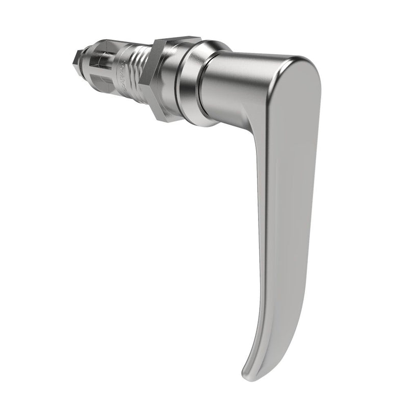 SOUTHCO Quarter-Turn Cam Latch, L-Handle, Without Cam, Sealed, Zinc Alloy, Chrome Plated, Bright [E5-9A-702-UU4]