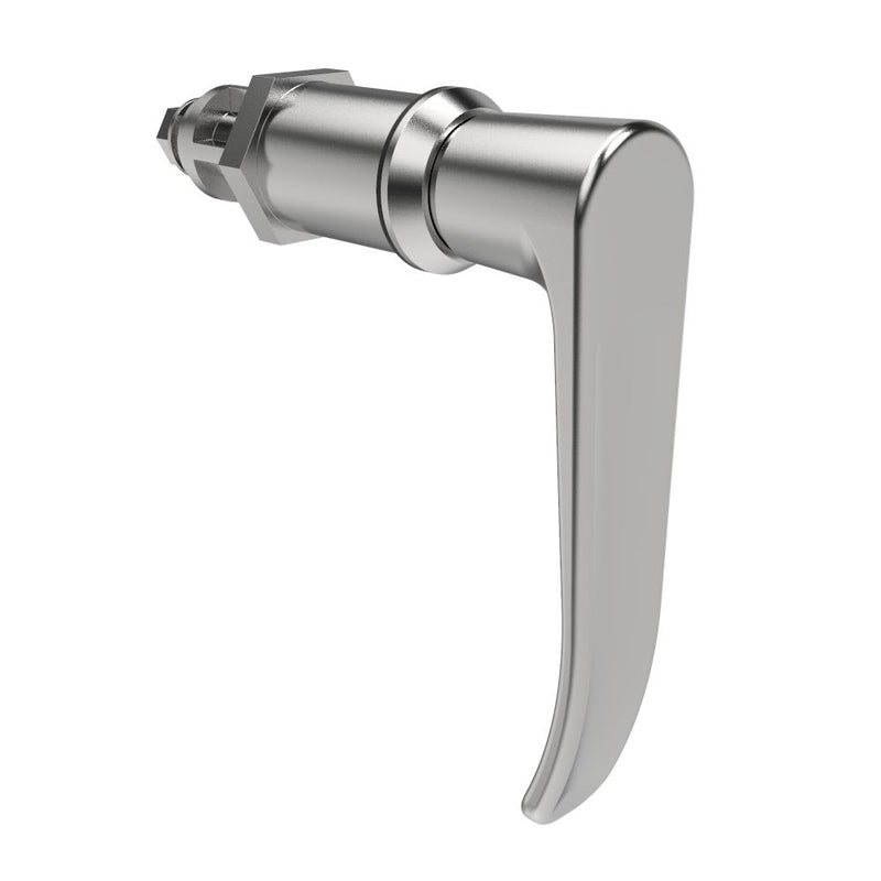 SOUTHCO Quarter-Turn Cam Latch, L-Handle, Without Cam, Sealed, Zinc Alloy, Chrome Plated, Bright [E5-9A-702-UU5]
