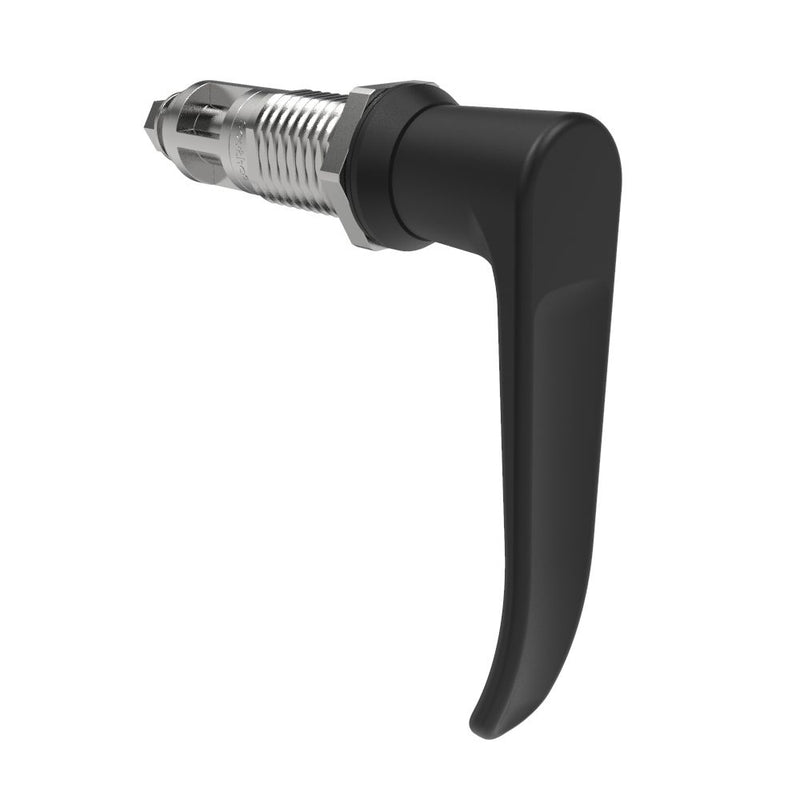 SOUTHCO Quarter-Turn Cam Latch, L-Handle, Without Cam, Sealed, Zinc Alloy, Powder Coat, Black [E5-9A-705-UU2]