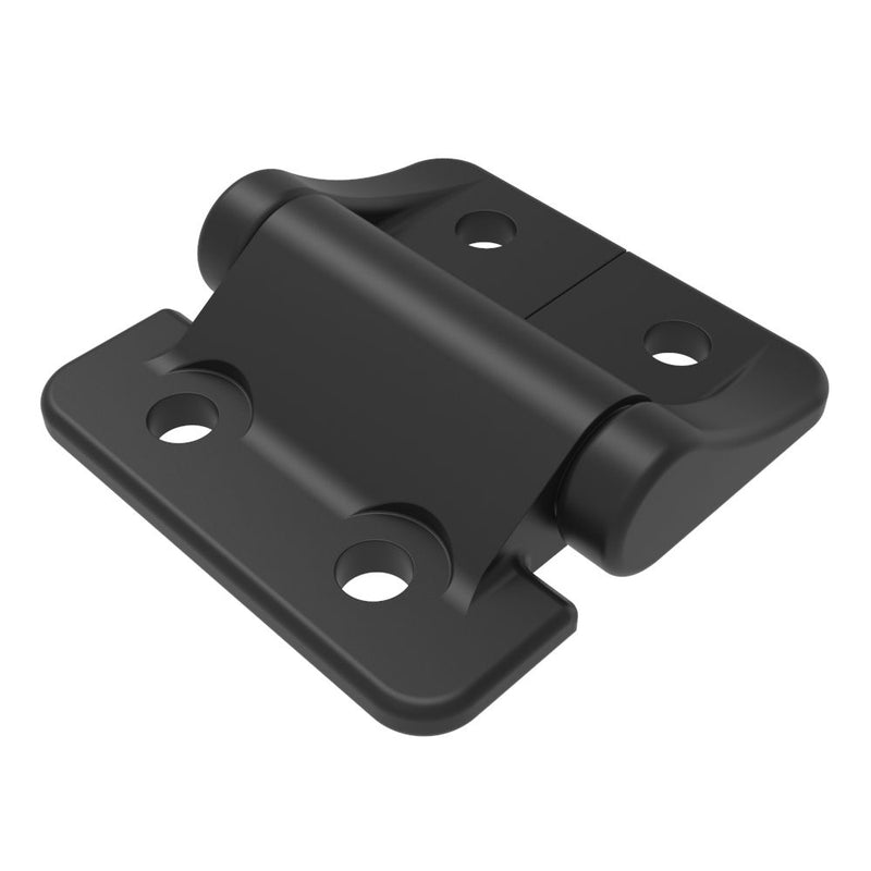 SOUTHCO Constant Torque Hinge, Asymmetric, Forward Torque 1.4 N-m (12 in-lbf), Reverse Torque 0.8 N-m (7.2 in-lbf), Medium Size, Aluminum Alloy, Powder Coat, Black [E6-10-212F-50]
