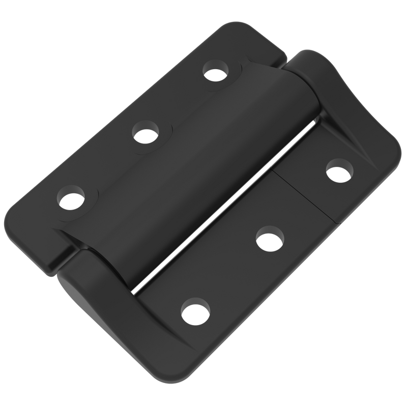 SOUTHCO Constant Torque Hinge, Heavy Duty, Asymmetric, Forward Torque 2.7 N⋅m, Reverse Torque 1.6 N⋅m, Aluminum Alloy, Powder Coat, Black [E6-10E-224F-50]
