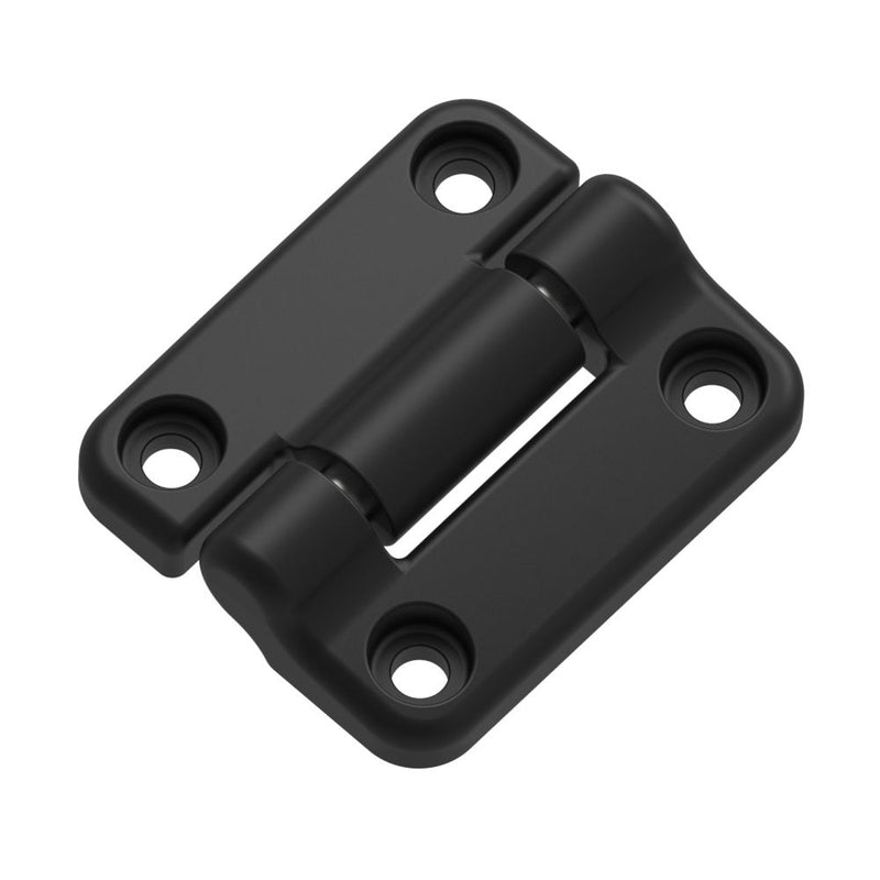 SOUTHCO Constant Torque Hinge, Asymmetric, 1.690 N⋅m, 1.190 N⋅m, Large Size, Nylon, Natural, Black [E6-50-515F-20]
