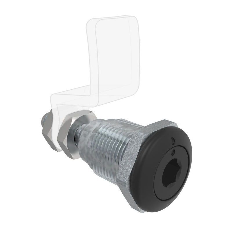 SOUTHCO Quarter Turn Compression Latch, Standard Size , 8mm (.32) Hex Recess, Zinc Alloy, Powder Coat, Black [E9-A001A-01]