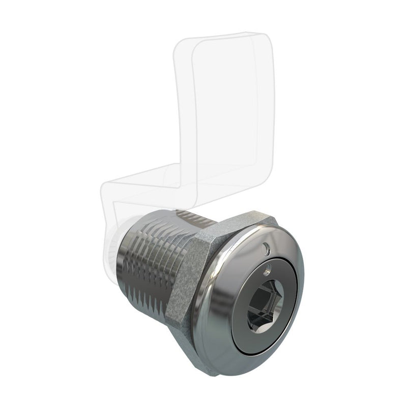 SOUTHCO Quarter Turn Compression Latch, Standard Size , 8mm (.32) Hex Recess, Zinc Alloy, Chrome Plated, Bright [E9-A001G-03]