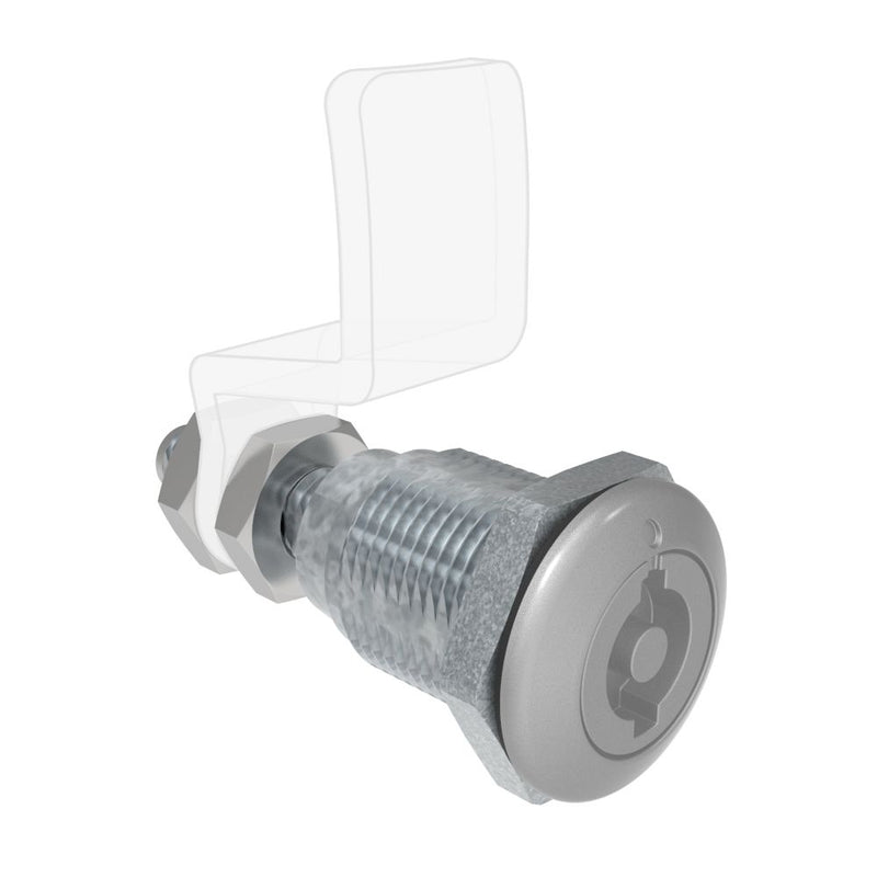 SOUTHCO Quarter Turn Compression Latch, Standard Size , 5mm (.19) Double bit, Zinc Alloy, Powder Coat, Silver [E9-A007A-02]