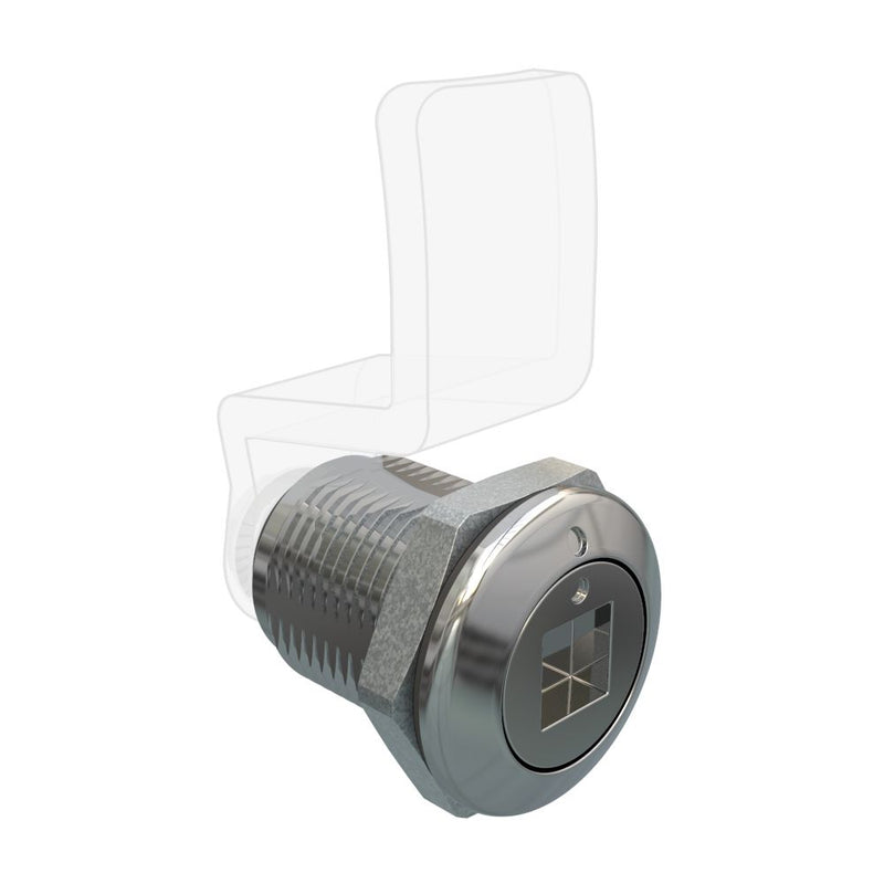 SOUTHCO Quarter Turn Compression Latch, Standard Size , 8mm (.32) Square recess, Zinc Alloy, Chrome Plated, Bright [E9-A008F-03]