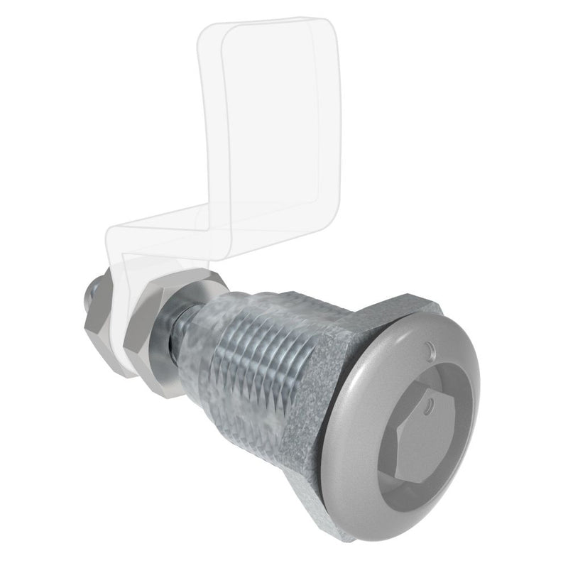 SOUTHCO Quarter Turn Compression Latch, Standard Size , Bellcore 216, Zinc Alloy, Powder Coat, Silver [E9-A010A-02]