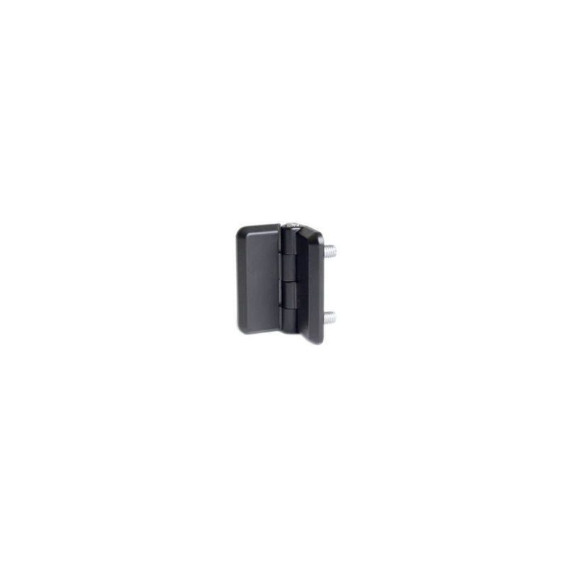 SOUTHCO Surface Mount Hinge, 40 mm (1.57 in) size, with Mounting Studs, Zinc Alloy, Powder Coated, Black [EH-5A-4G4-50]