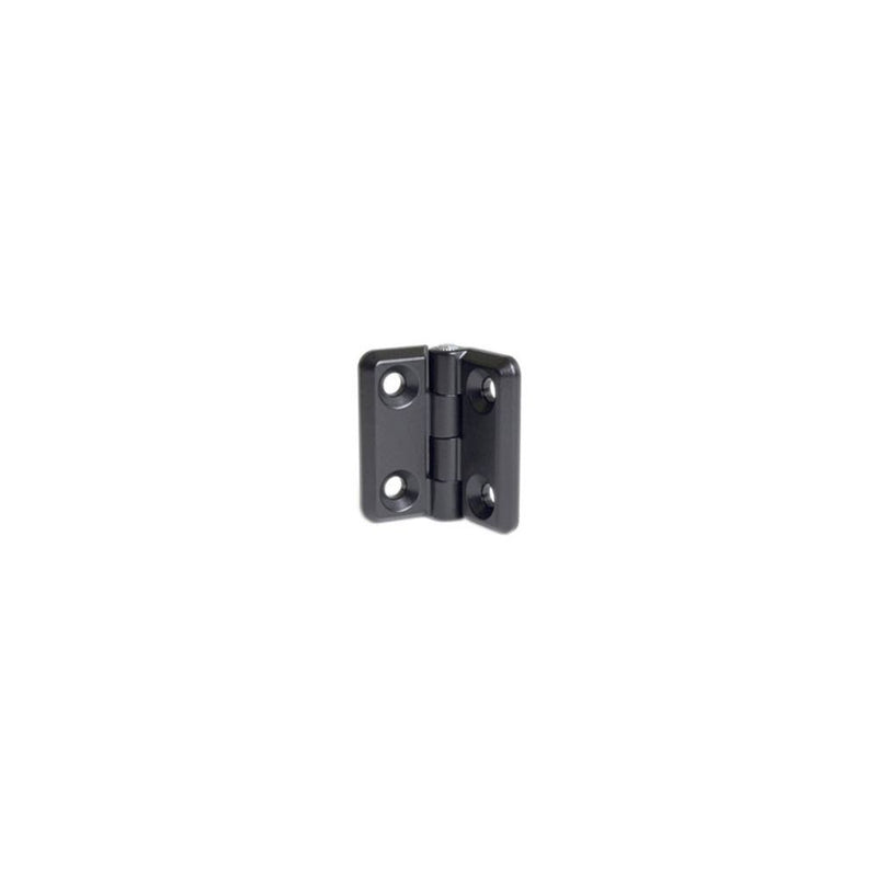 SOUTHCO Surface Mount Hinge, 50 mm (1.97 in) size, with Mounting Holes, Zinc Alloy, Powder Coated, Black [EH-6A-5V5-50]
