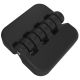 SOUTHCO Surface Mount Hinge, 40 mm size, with Threadstuds, Nylon, Black [EH-5B-4G4-20]