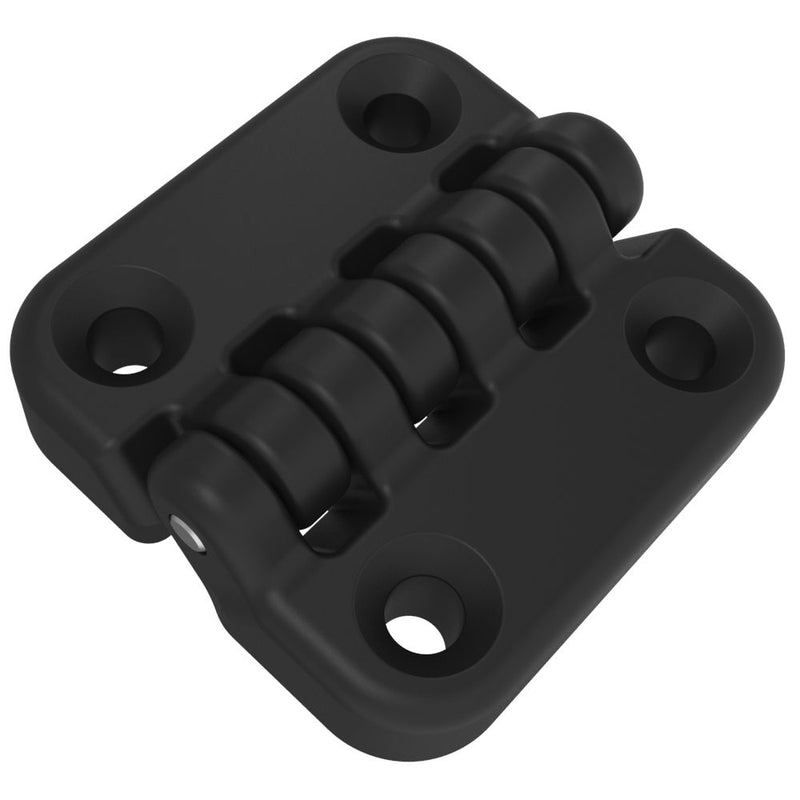 SOUTHCO Surface Mount Hinge, 40 mm size, with Mounting Holes, Nylon, Black [EH-5B-4V4-20]