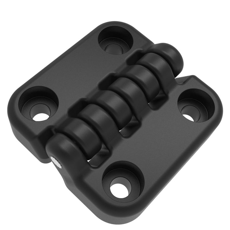 SOUTHCO Surface Mount Hinge, 65 mm size, with Mounting Holes, Nylon, Black [EH-7B-6W6-20]