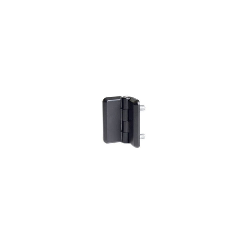 SOUTHCO Surface Mount Hinge, 50 mm (1.97 in) size, with Mounting Studs, Zinc Alloy, Powder Coated, Black [EH-6A-5G5-50]