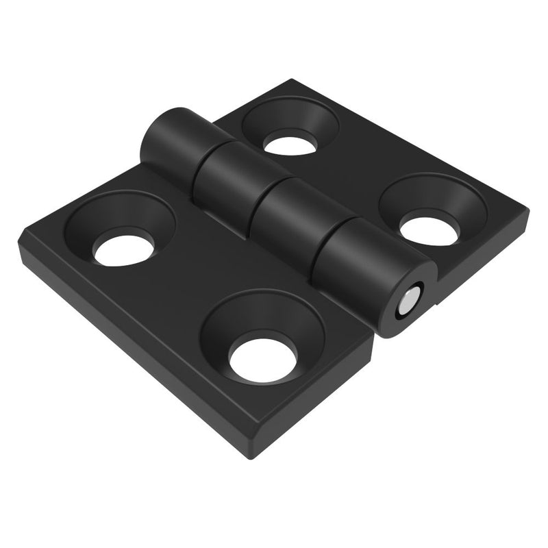 SOUTHCO Surface Mount Hinge, 30 mm size, with Mounting CSK Holes, Zinc Alloy, Black Powder coated [EH-DHFM-30]