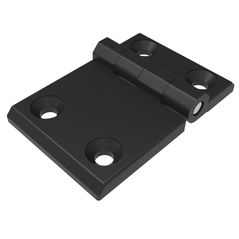 SOUTHCO Surface Mount Hinge, 50 mm size, with Mounting CSK Holes, Zinc Alloy, Black Powder coated [EH-DHFM-5074]