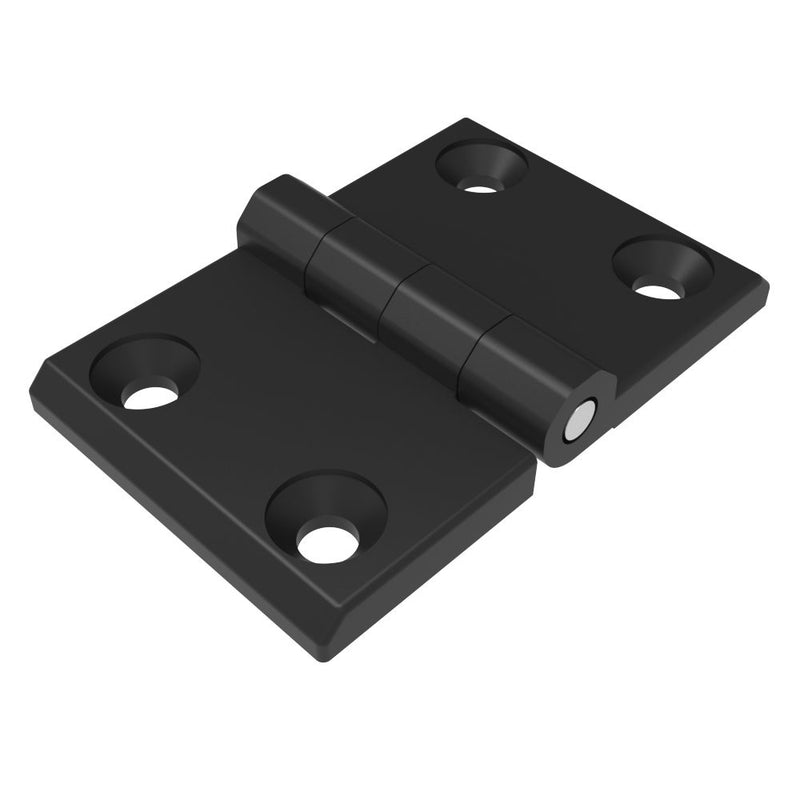 SOUTHCO Surface Mount Hinge, 50 mm size, with Mounting CSK Holes, Zinc Alloy, Black Powder coated [EH-DHFM-5076]